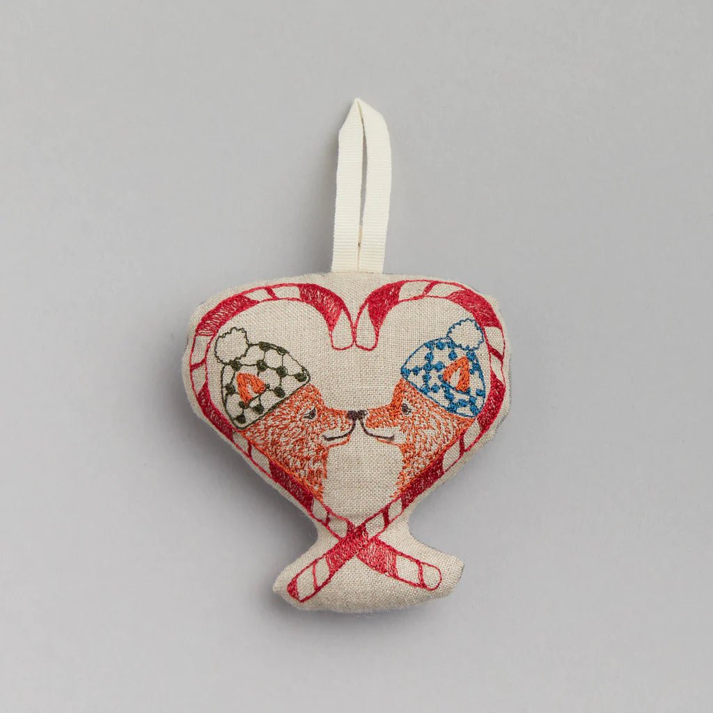 Cozy Foxes Ornament - Bon Ton goods