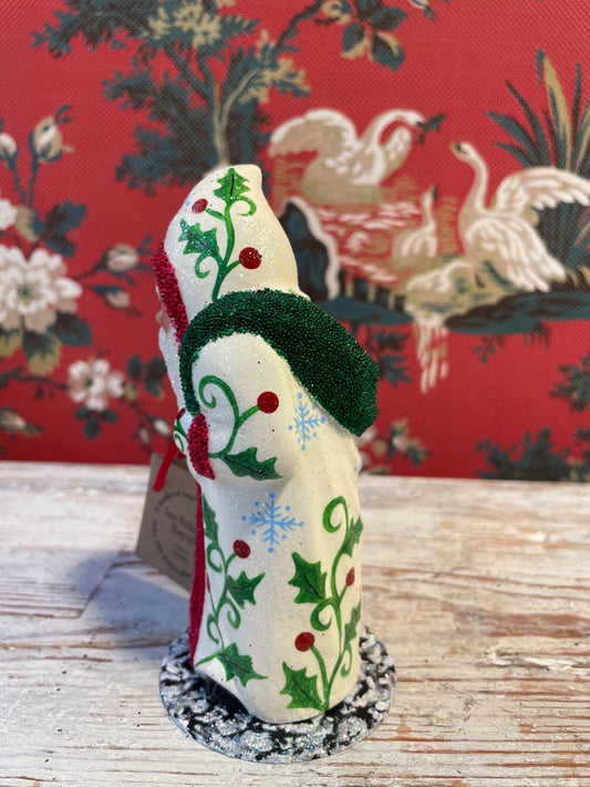 Cream Coat Santa Holding Tree | Ino Schaller - Bon Ton goods