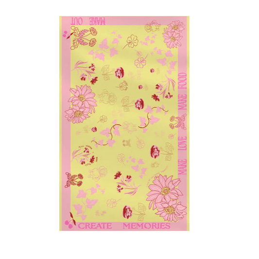 Create Memories Tablecloth (Pink & Yellow) - NojiNoji - Bon Ton goods