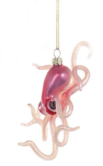 Deep Sea Octopus - Pink | Christmas Ornament - Bon Ton goods