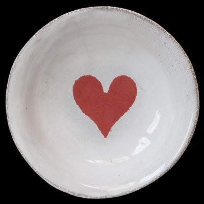 Deep Small Heart Dish | Astier de Villatte: Exclusive Pre-Order Item - Bon Ton goods