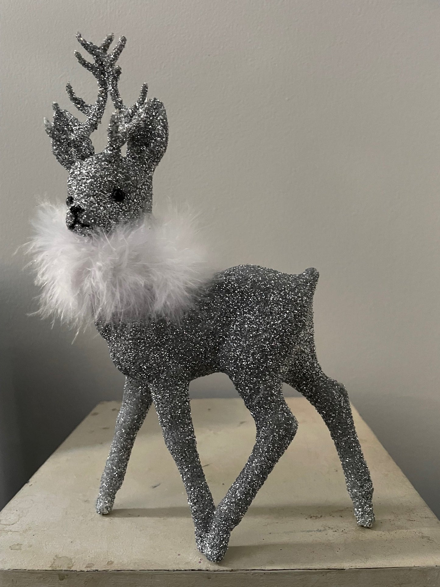 Deer - Silver Beaded with Boa - Bon Ton goods