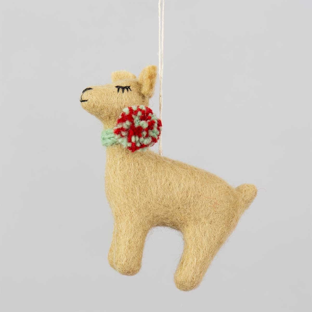 Deer with Pompom - Christmas ornament | Christmas Ornament - Bon Ton goods