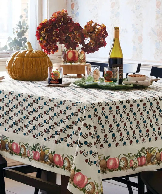 Domino Fall Flowers Tablecloth 150 x 260cm | John Derian - Bon Ton goods