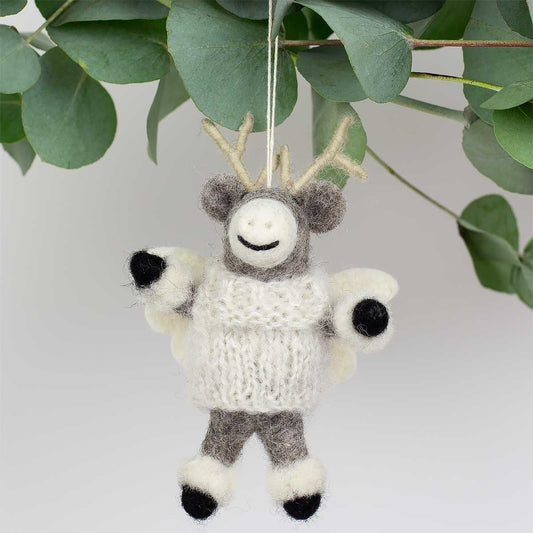 Elk Angel Ornament | Christmas Ornament - Bon Ton goods