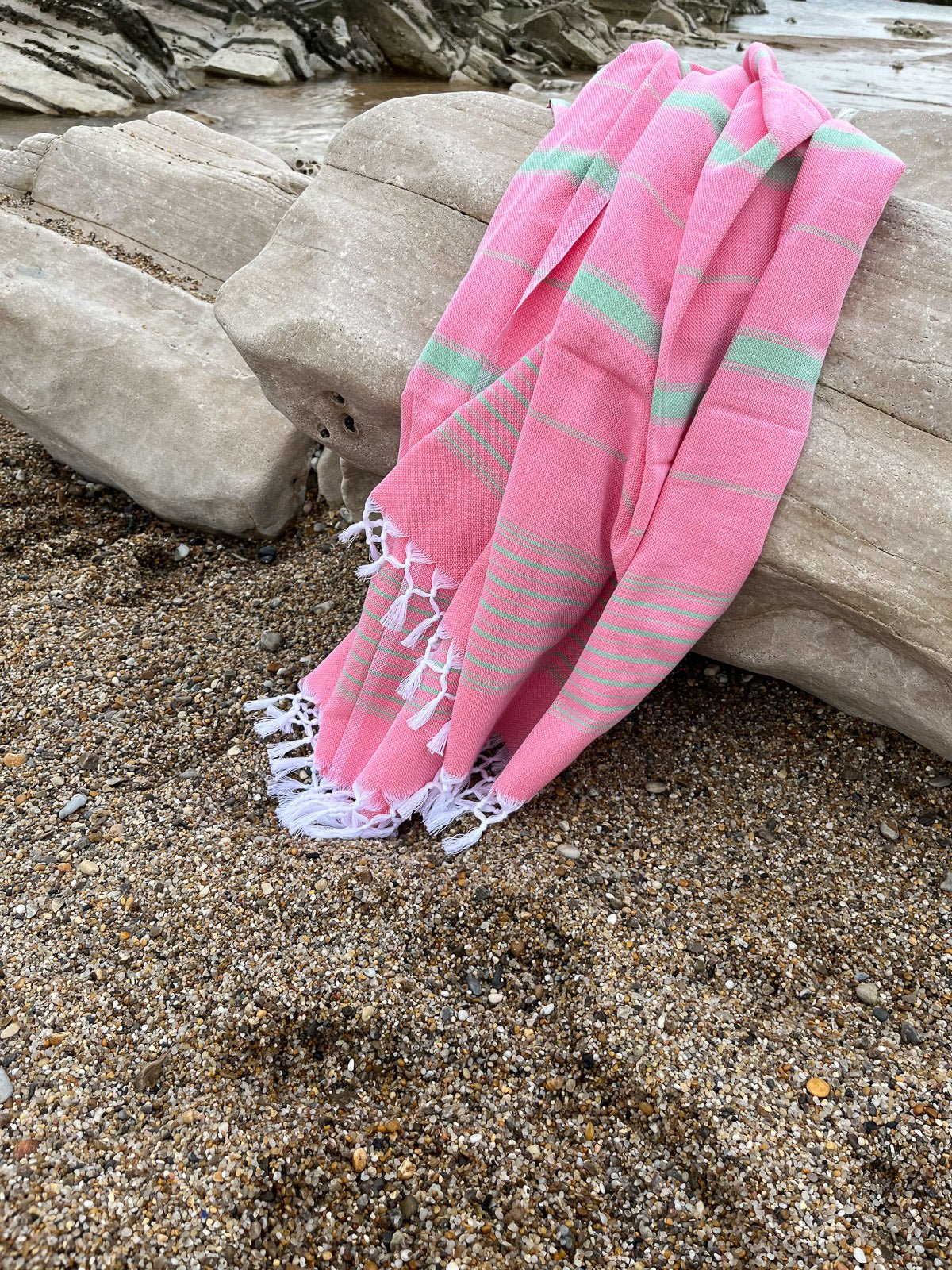 Eve Two Toned Striped Hammam Towels - Bon Ton goods