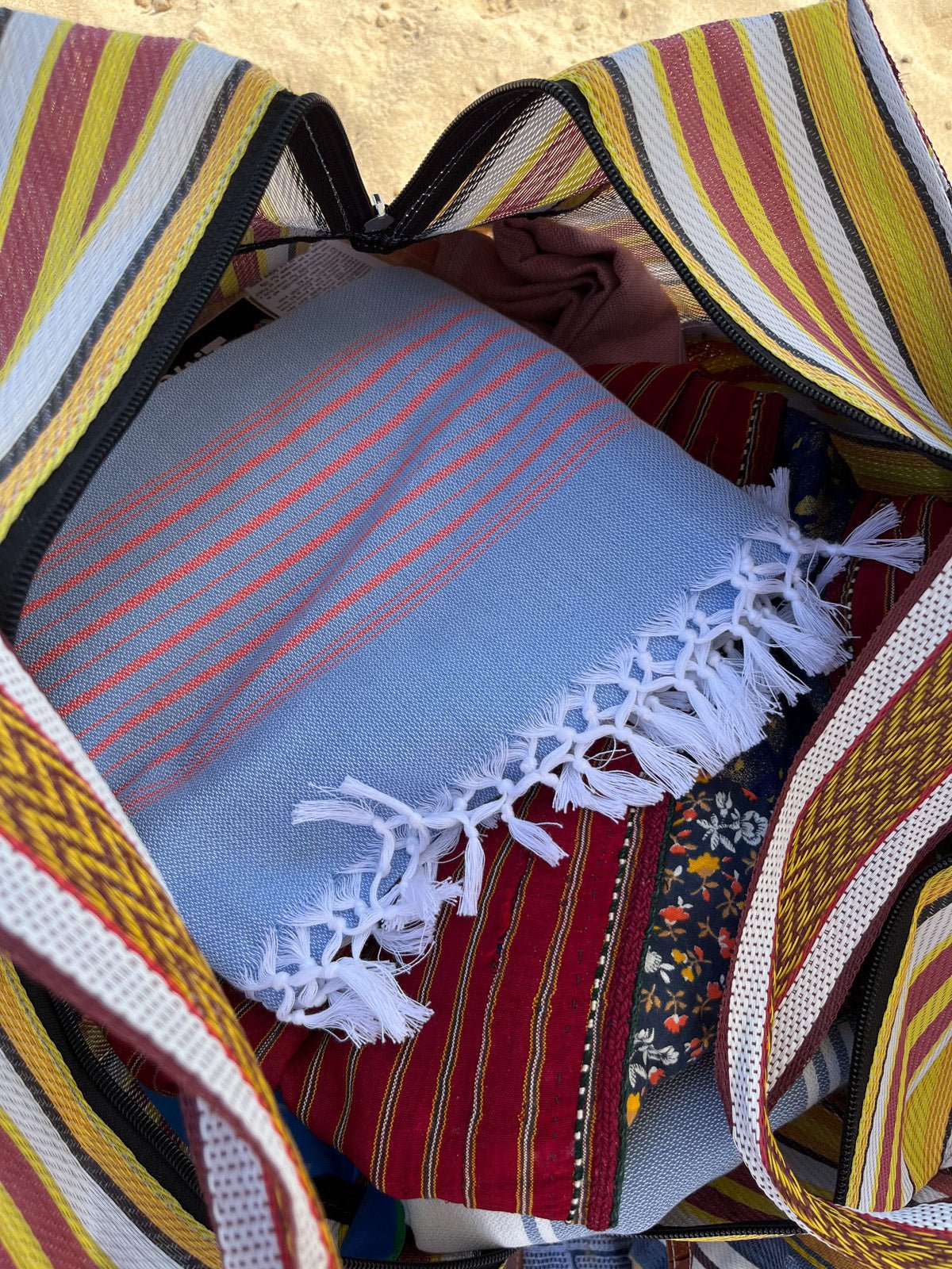 Eve Two Toned Striped Hammam Towels - Bon Ton goods