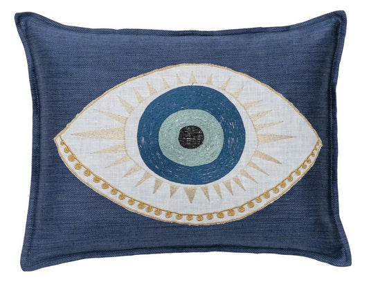Evil Eye Appliqué Pillow - Bon Ton goods