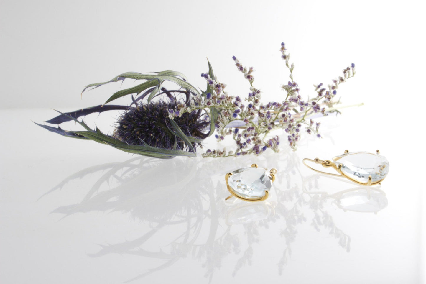 Faceted Blue Topaz Earrings - Bon Ton goods