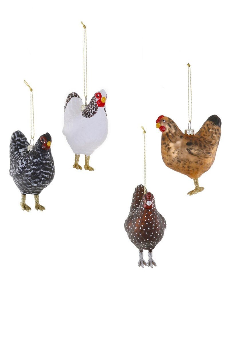 Farmhouse Hen Ornament - Bon Ton goods