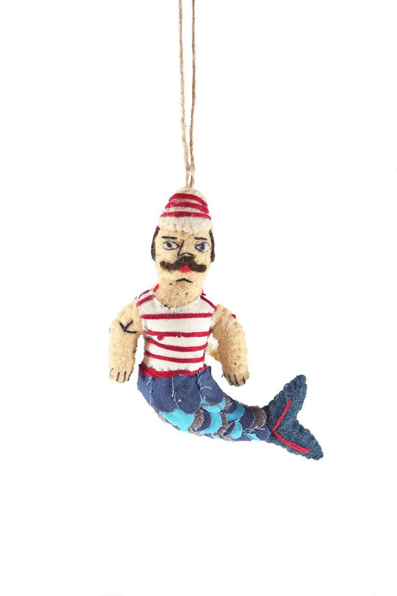 Felt Merman | Christmas Ornament - Bon Ton goods