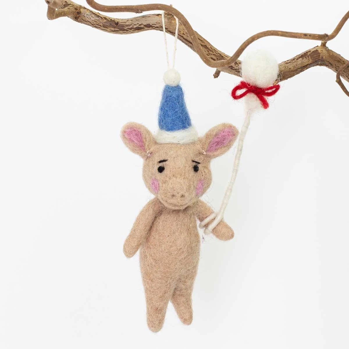 Festive Party Pig | Christmas Ornament - Bon Ton goods