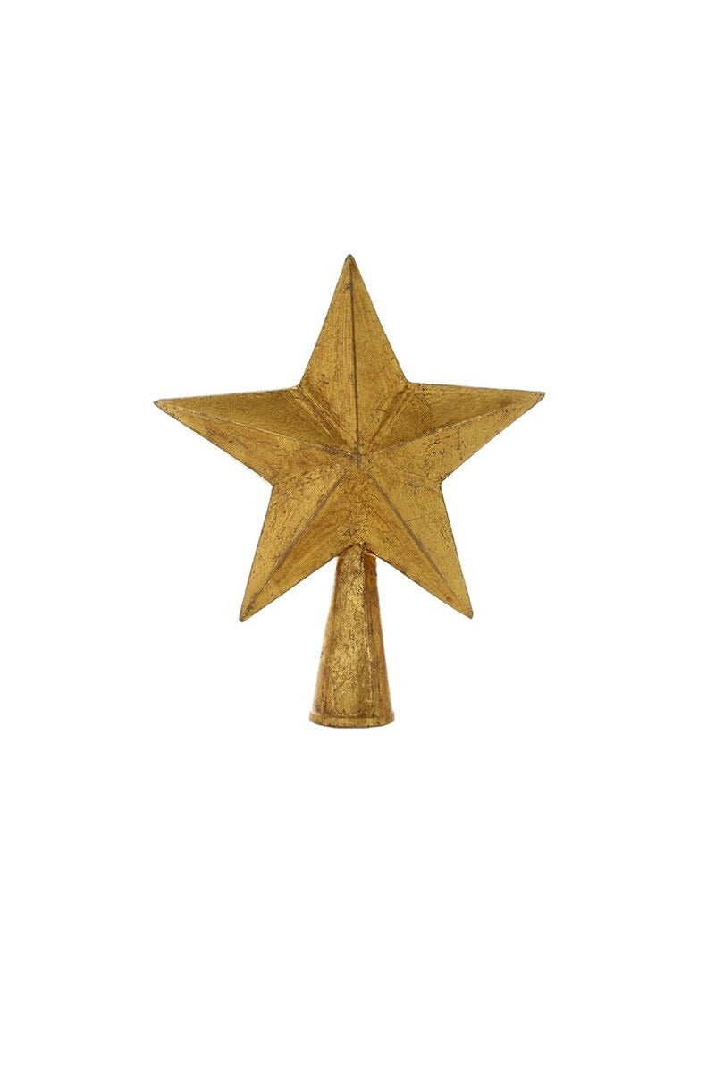 Five-Point Star Christmas Tree Topper, Antique Gold, Large by Cody Foster