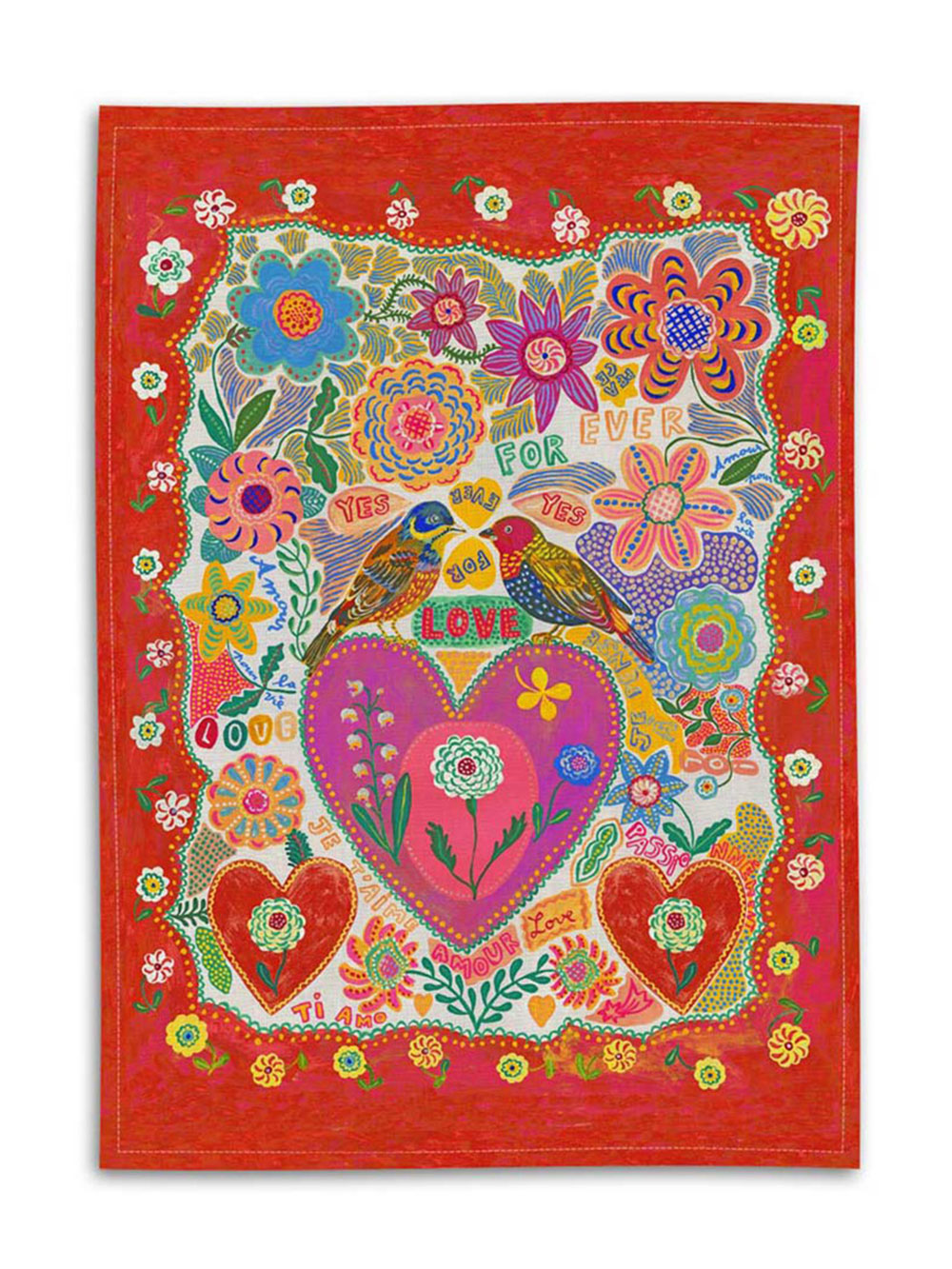 For Ever Linen Tea Towel by Nathalie Lete