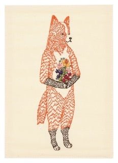 Fox with Flowers Card - Bon Ton goods