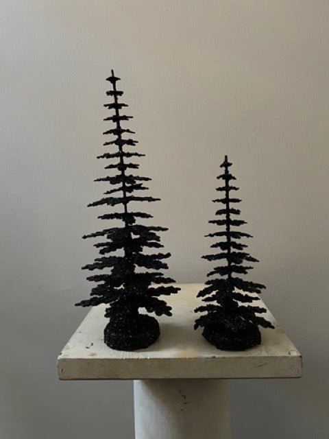 Glitter Christmas Tree - Black 20cm - Bon Ton goods
