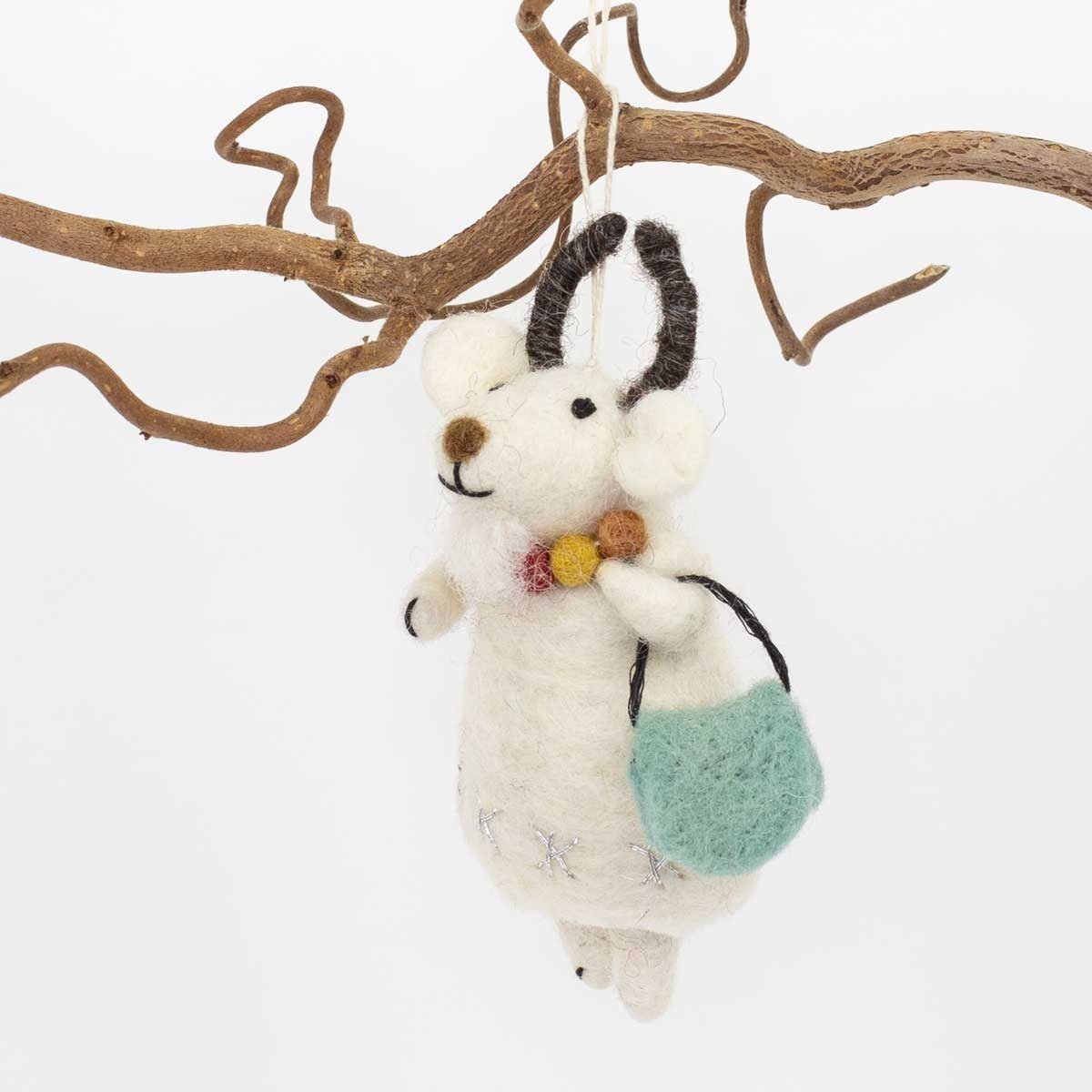 Goat with Bag | Christmas Ornament - Bon Ton goods