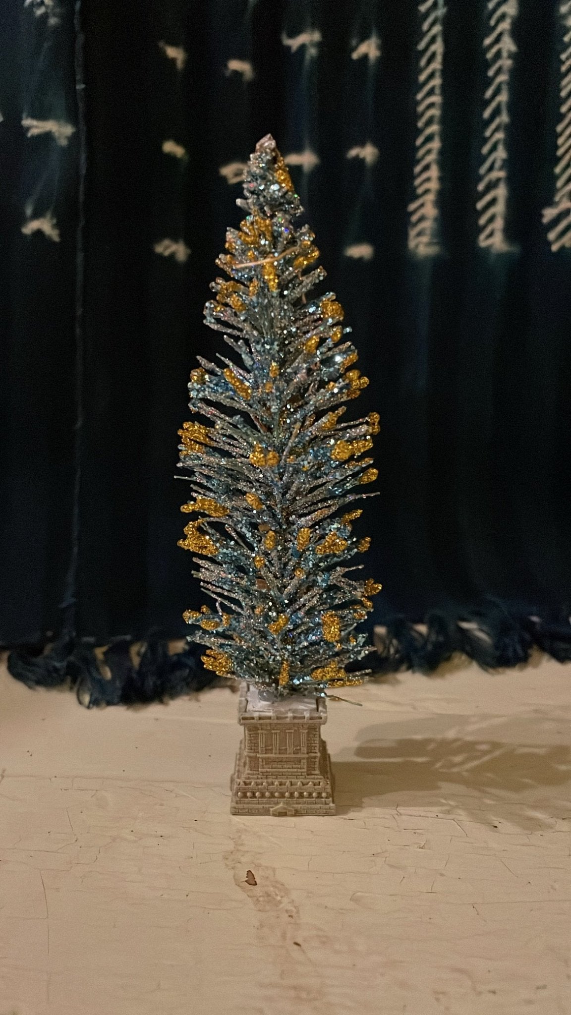 Green and Gold Brush Christmas Tree - Bon Ton goods
