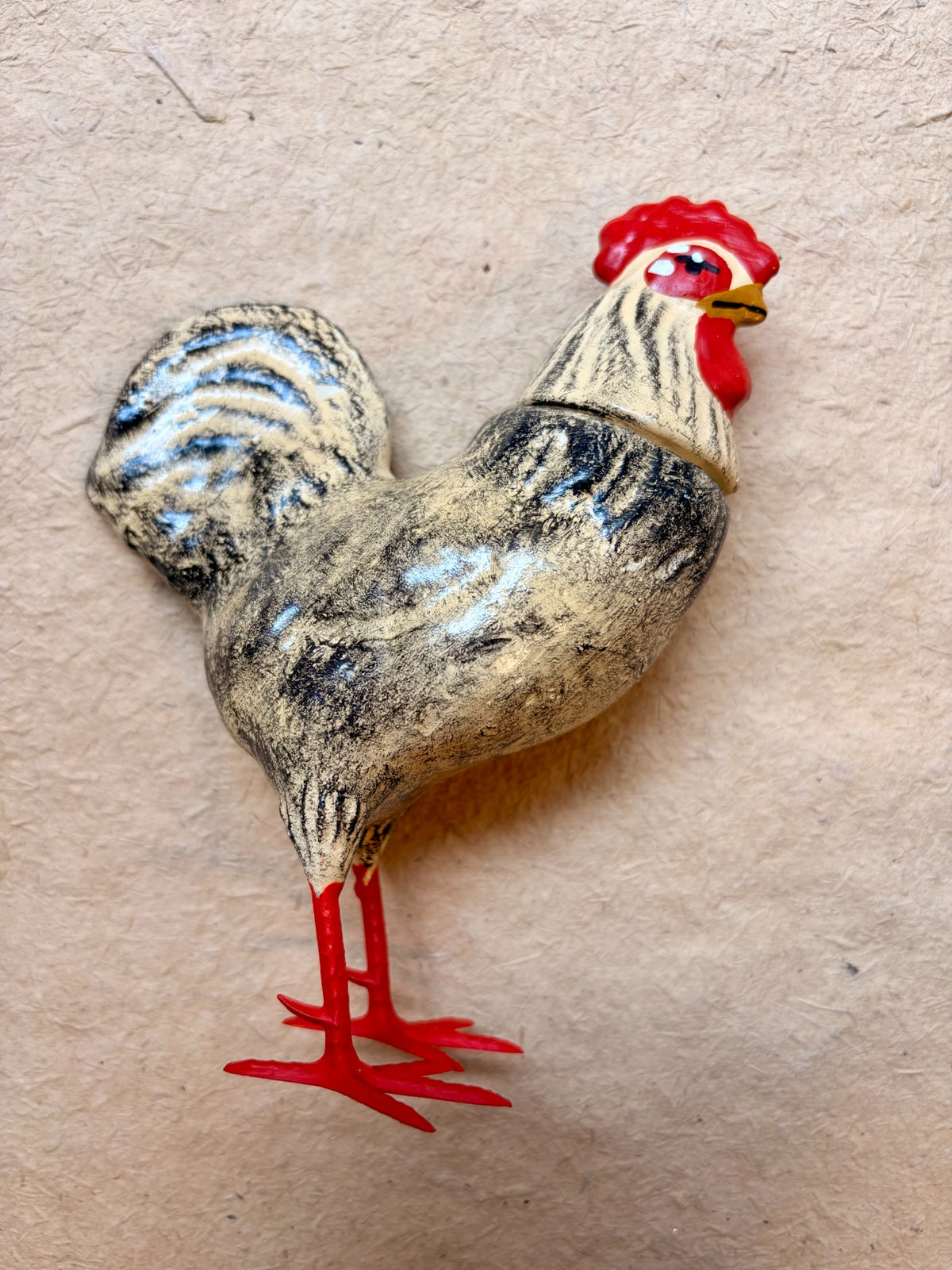 Grey Papier-Mâché Rooster Candy Box by Nostalgie Christbaumschmuck