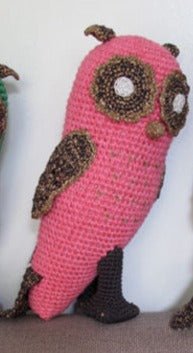 Hand Crocheted Owl - Pink - Bon Ton goods