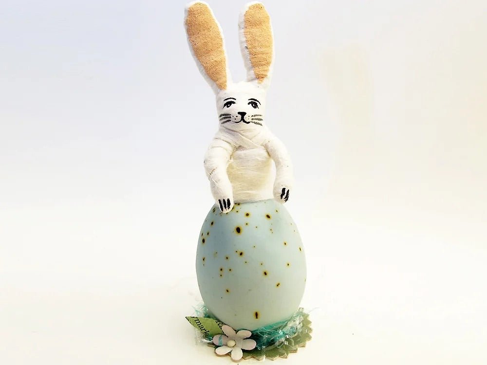 Hatched Bunny Egg Figure - Vintage by Crystal - Bon Ton goods