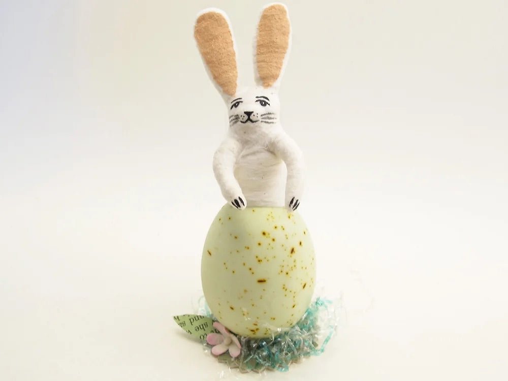 Hatched Bunny Egg Figure - Vintage by Crystal - Bon Ton goods