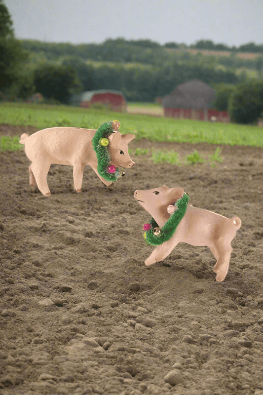 Holiday Piglet | Christmas Ornament - Bon Ton goods