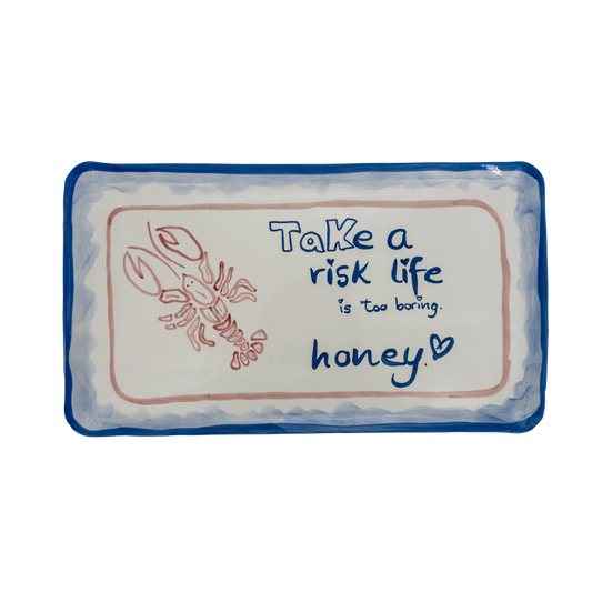 Honey Serving Platter (Light Blue) - NojiNoji