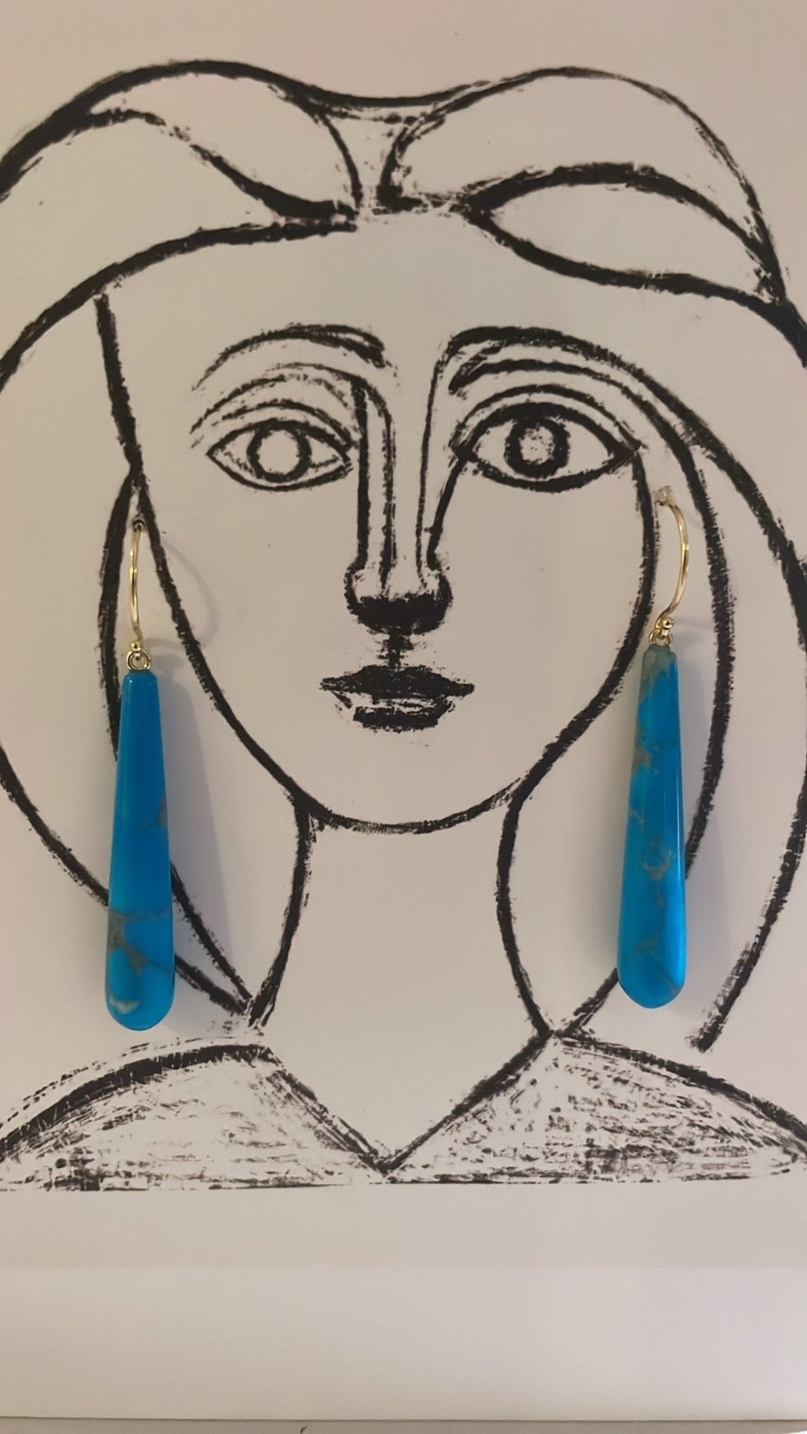 Howlite Drop Earrings - Bon Ton goods