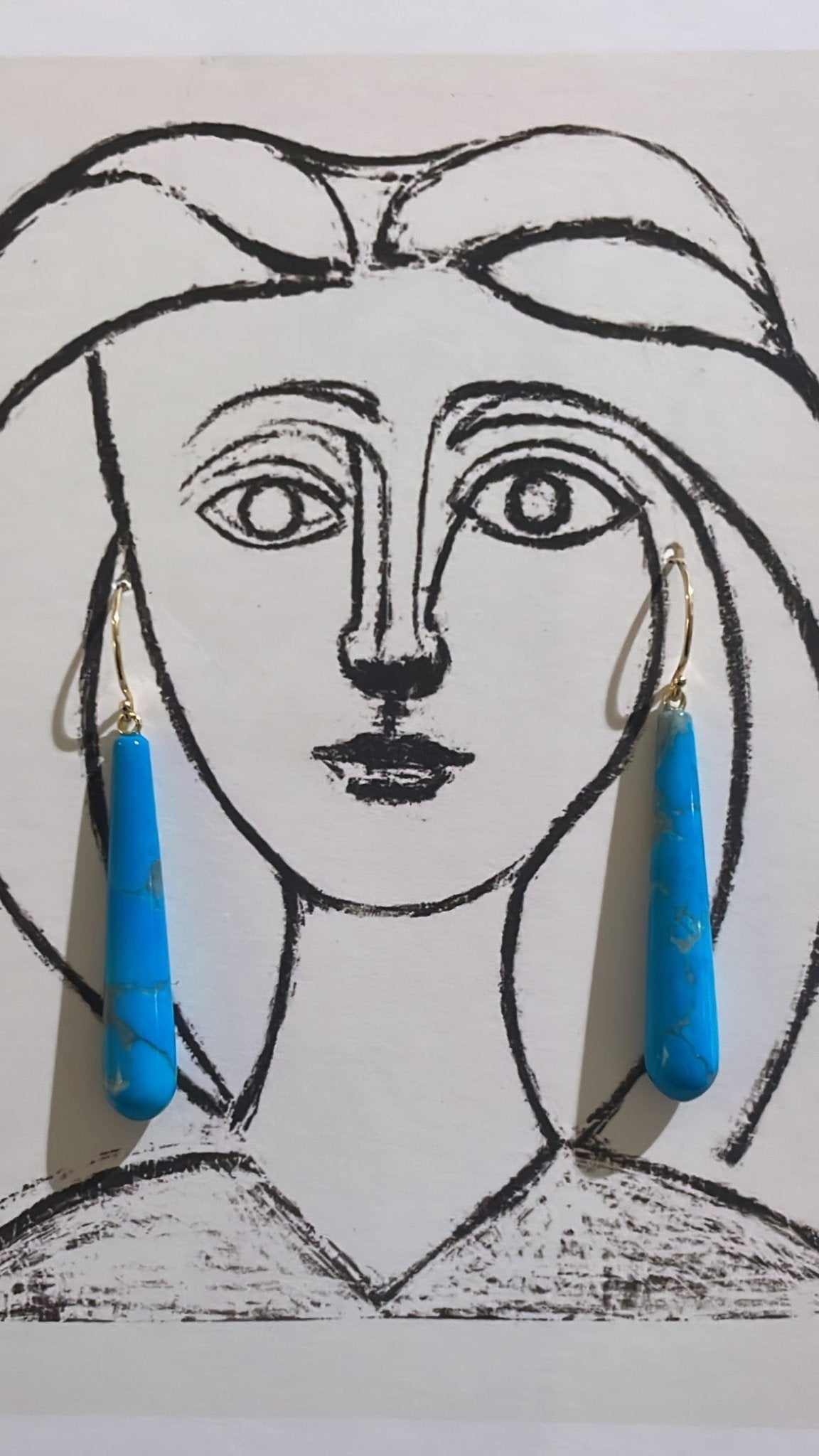 Howlite Drop Earrings - Bon Ton goods