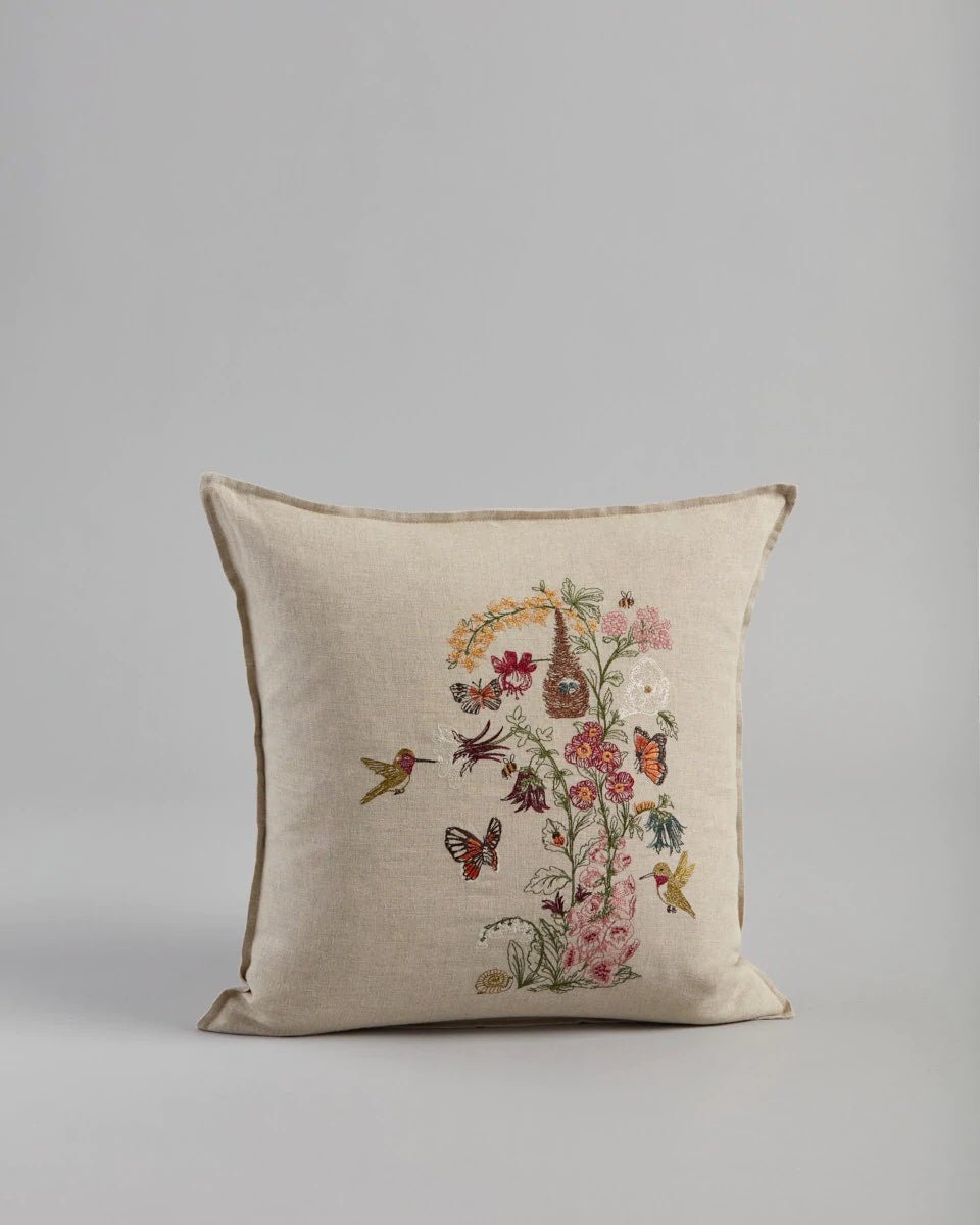 Hummingbird Vine Pillow - Bon Ton goods