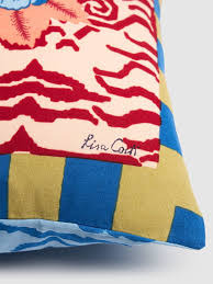 Indian Tiger Red Cushion Cover - 60X60 | Lisa Corti