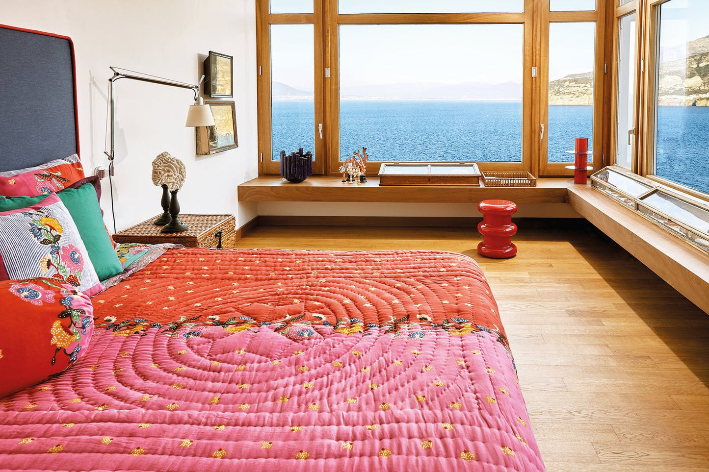 Indonesian Red Rose Pillow - Bon Ton goods