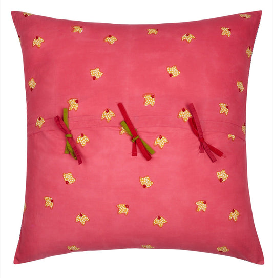 Indonesian Red Rose Pillow - Bon Ton goods