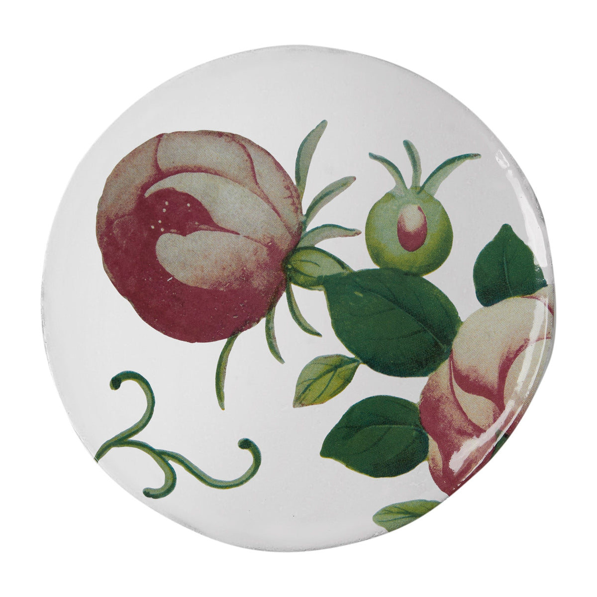 John Derian Small Fairest Rose Plate by Astier de Villatte, view 1