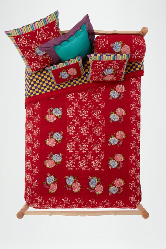 Kandem Queen Red - Reversible Quilt - Bon Ton goods