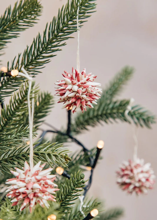 Kotte Mini, 6 pack, Pink and White | Christmas Ornament - Bon Ton goods