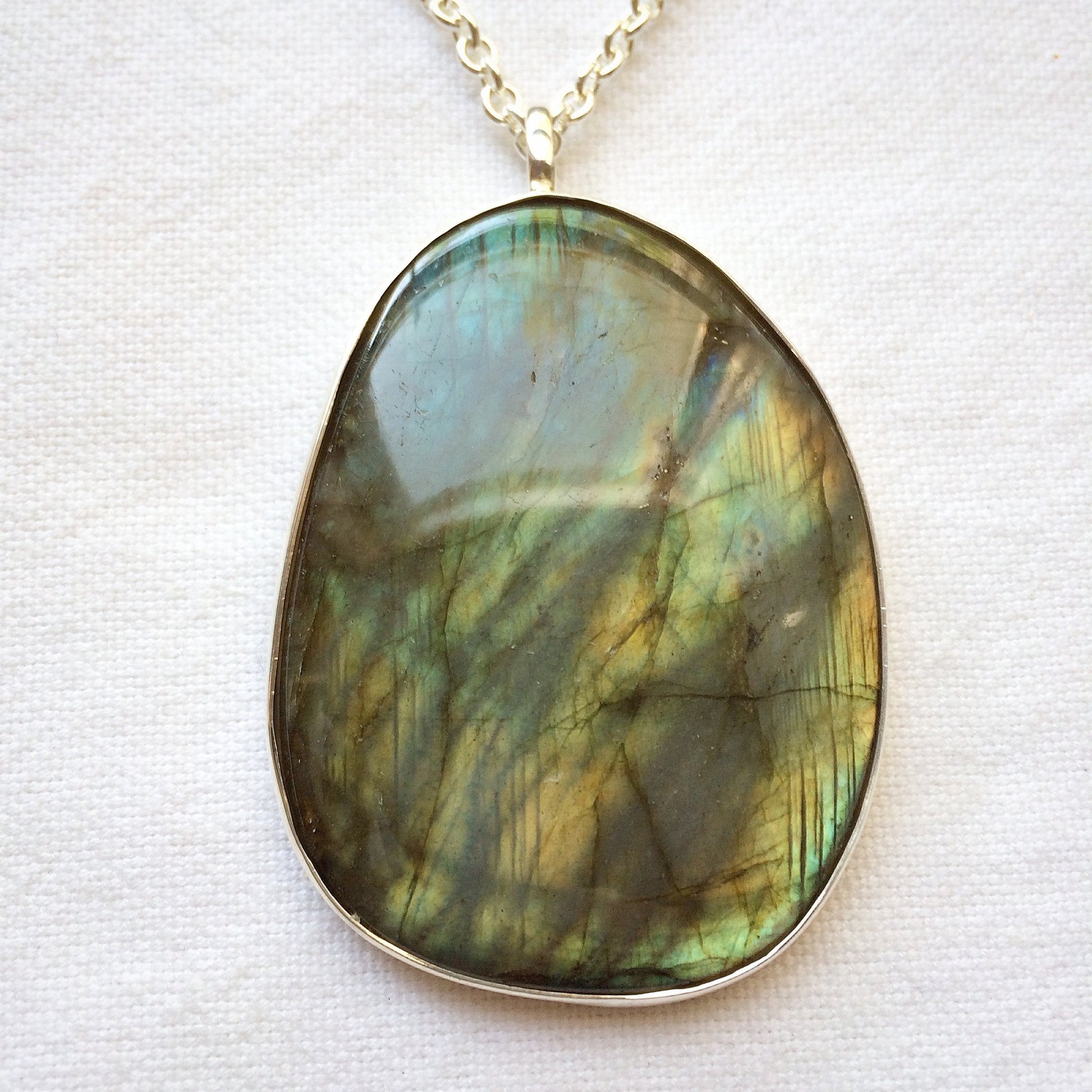 Labradorite Slab Pendant - Bon Ton goods