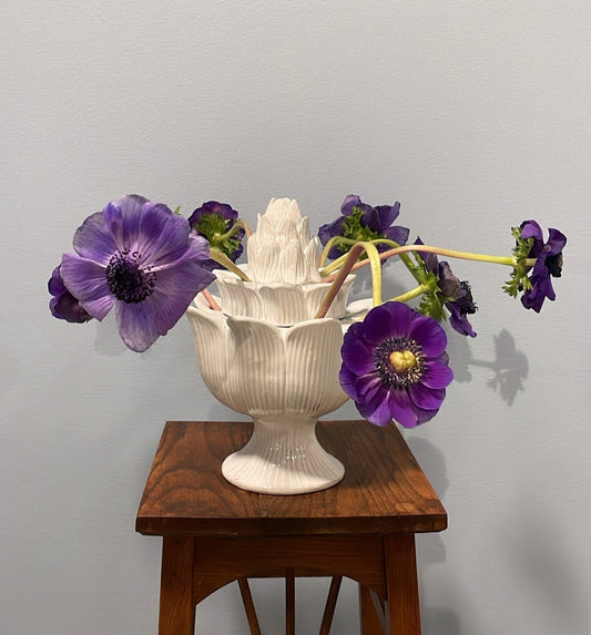 Large Artichoke Flower Holder Vase | Astier de Villatte: Exclusive Pre-Order Item - Bon Ton goods