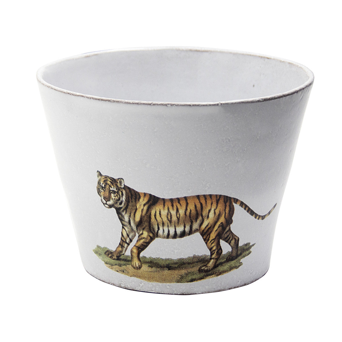 Large Felis Tigris Cup without Handle, John Derian, set of 3 by Astier de Villatte