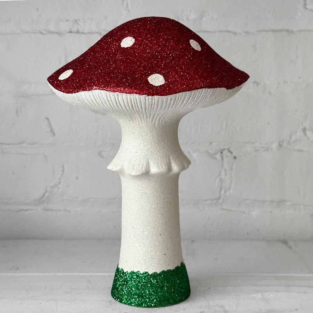 Large Red Glitter Mushroom | Ino Schaller - Bon Ton goods