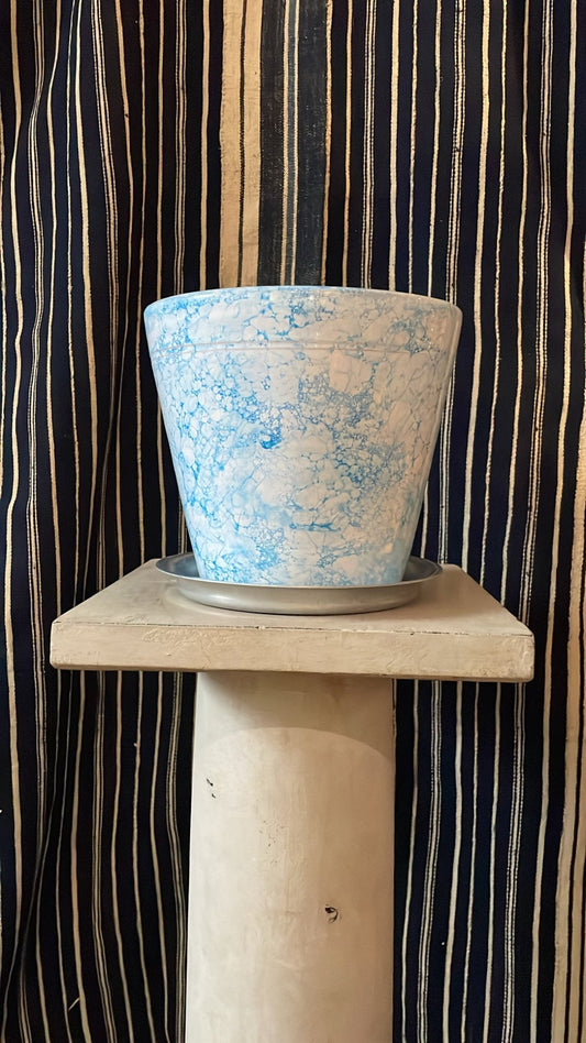 Light Blue The Bendtsen Pot Marbleized - Erik Bendtsen - Bon Ton goods