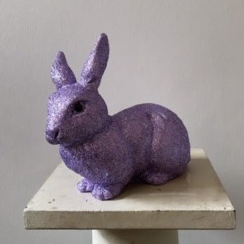 Lilac Glitter Medium Bunny | Ino Schaller - Bon Ton goods