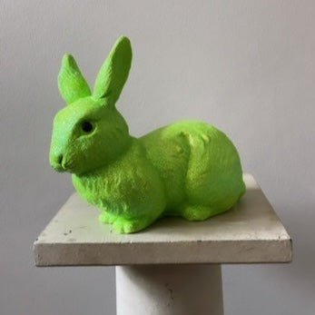 Lime Green Glitter Medium Bunny | Ino Schaller - Bon Ton goods