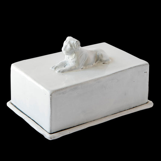 Lion Butter Dish - Bon Ton goods