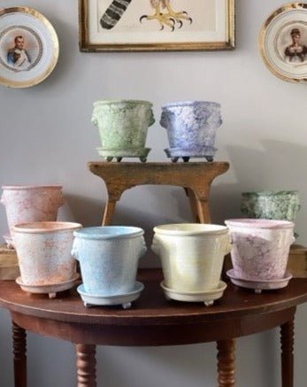 Lion Pot Marbleized Light Orange - Large - Bon Ton goods