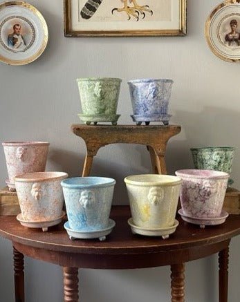 Lion Pot Marbleized Yellow - Large - Bon Ton goods