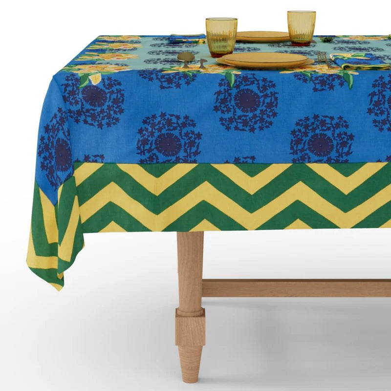 Planet Blue Celadon Tablecloth - 220X350 | Lisa Corti