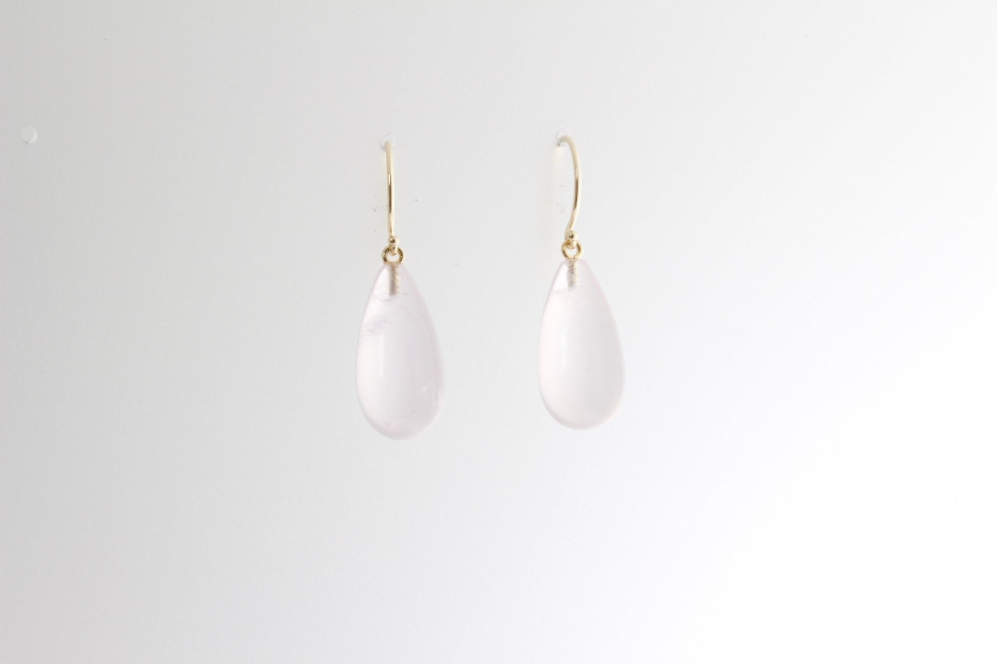 Madagascan Rose Quartz Drop Earrings - Bon Ton goods