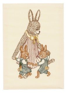 Mama Rabbit and Bunnies Card - Bon Ton goods